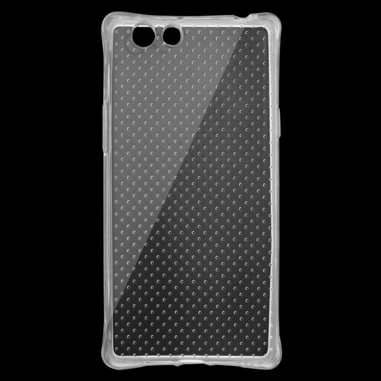 For OPPO R1C / R8207 Shock-resistant Cushion TPU Protective Case(Transparent)