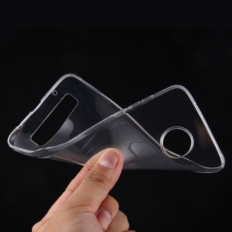 For Motorola Moto Z2 Play 0.75mm Ultra-thin Transparent TPU Protective Case(Transparent)
