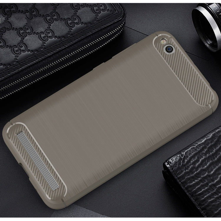 For Xiaomi Redmi 5A Brushed Texture Carbon Fiber Shockproof TPU Rugged Armor Protective Case