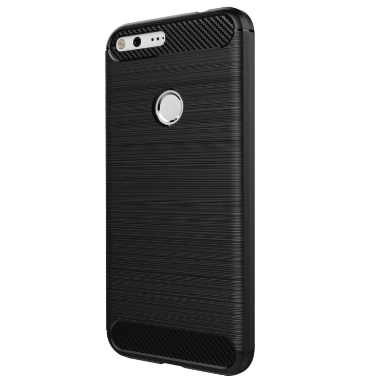 For Google Pixel XL Brushed Carbon Fiber Texture Shockproof TPU Protective Case