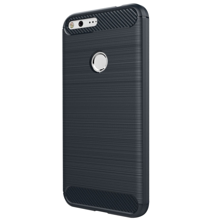 For Google Pixel XL Brushed Carbon Fiber Texture Shockproof TPU Protective Case