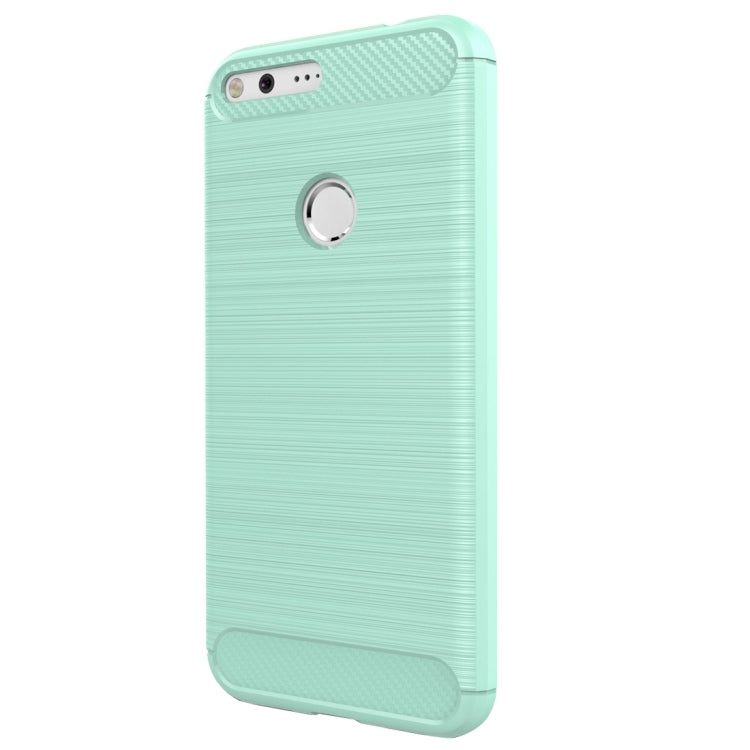 For Google Pixel XL Brushed Carbon Fiber Texture Shockproof TPU Protective Case