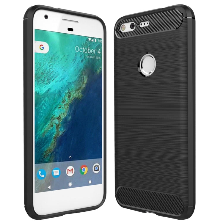 For Google Pixel Brushed Carbon Fiber Texture Shockproof TPU Protective Case