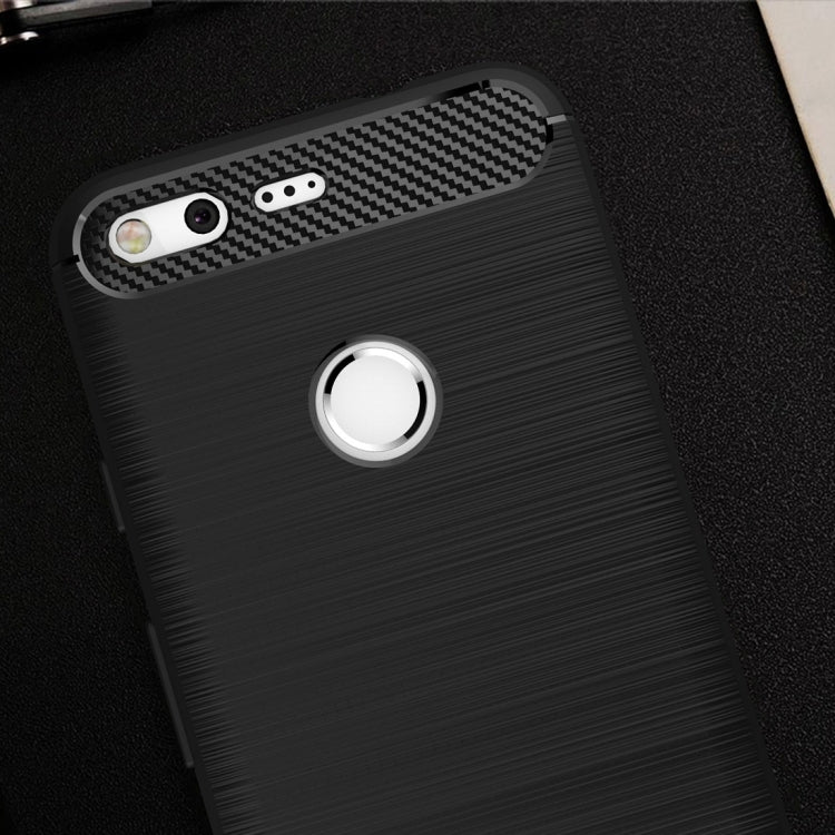For Google Pixel Brushed Carbon Fiber Texture Shockproof TPU Protective Case