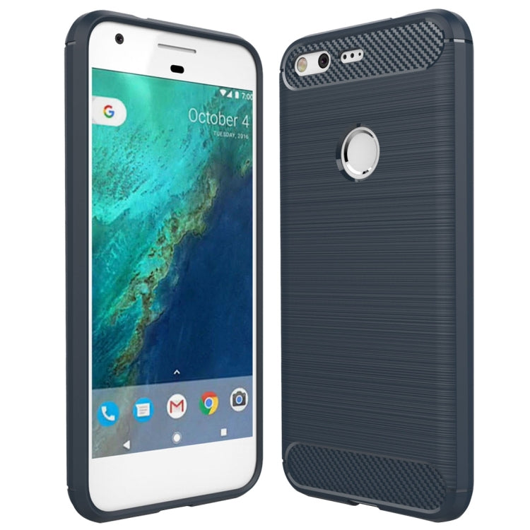 For Google Pixel Brushed Carbon Fiber Texture Shockproof TPU Protective Case