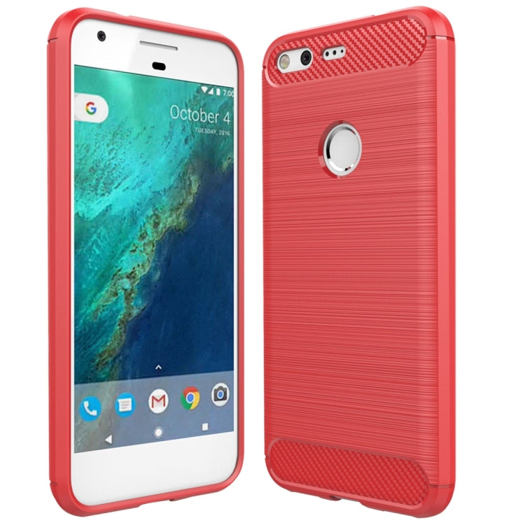 For Google Pixel Brushed Carbon Fiber Texture Shockproof TPU Protective Case