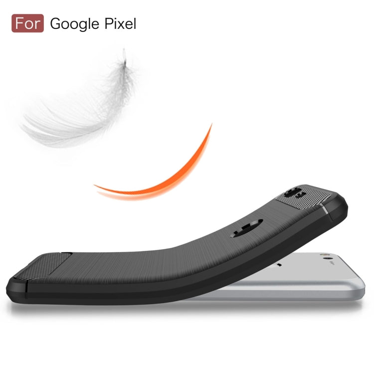 For Google Pixel Brushed Carbon Fiber Texture Shockproof TPU Protective Case