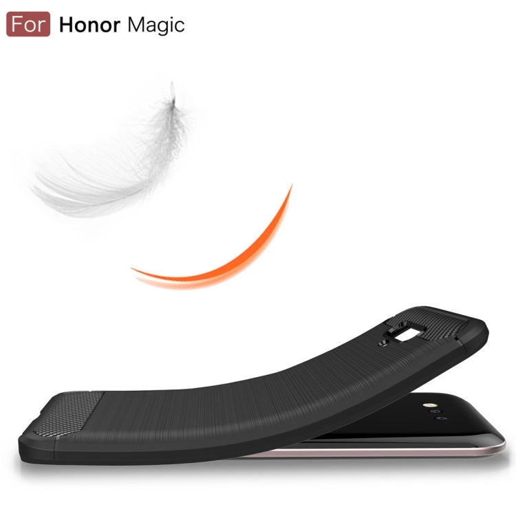 For Huawei Honor Magic Brushed Carbon Fiber Texture Shockproof TPU Protective Case