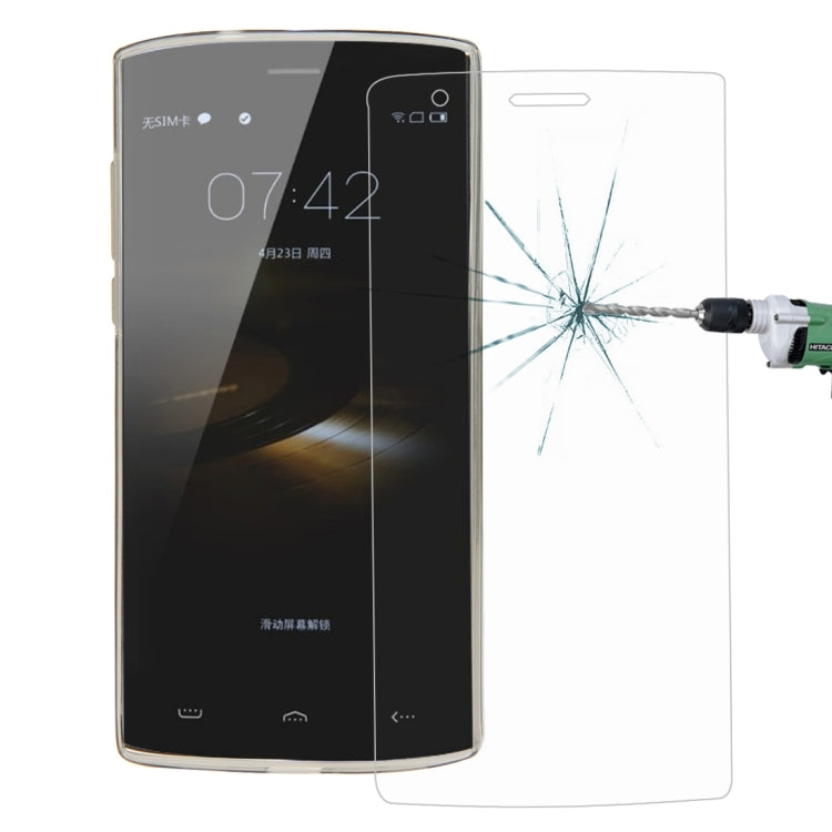 3 in 1 HOMTOM for HT7 & HT7 Pro TPU Protective Case + Flax Texture Leather Case + Tempered Glass Screen Film