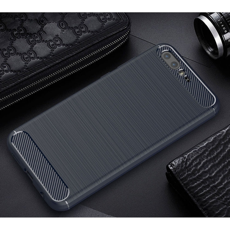 For Asus ZenFone 4 Pro (ZS551KL) Brushed Texture Carbon Fiber Shockproof TPU Rugged Armor Protective Case