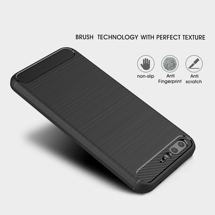 For Asus ZenFone 4 Pro (ZS551KL) Brushed Texture Carbon Fiber Shockproof TPU Rugged Armor Protective Case