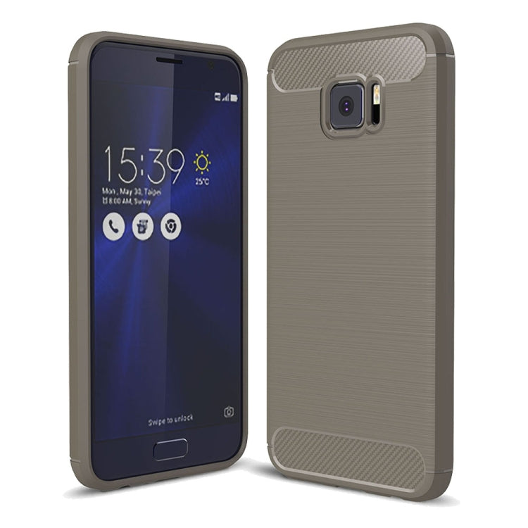 For ASUS ZenFone V V520KL Brushed Texture Carbon Fiber Shockproof TPU Rugged Armor Protective Case