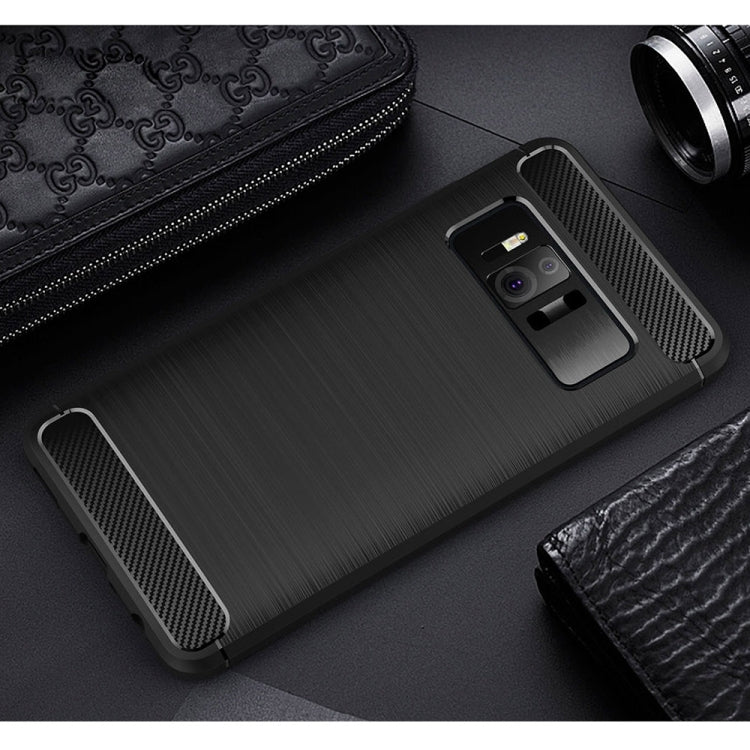 For Asus ZenFone AR ZS571KL Brushed Texture Carbon Fiber Shockproof TPU Rugged Armor Protective Case