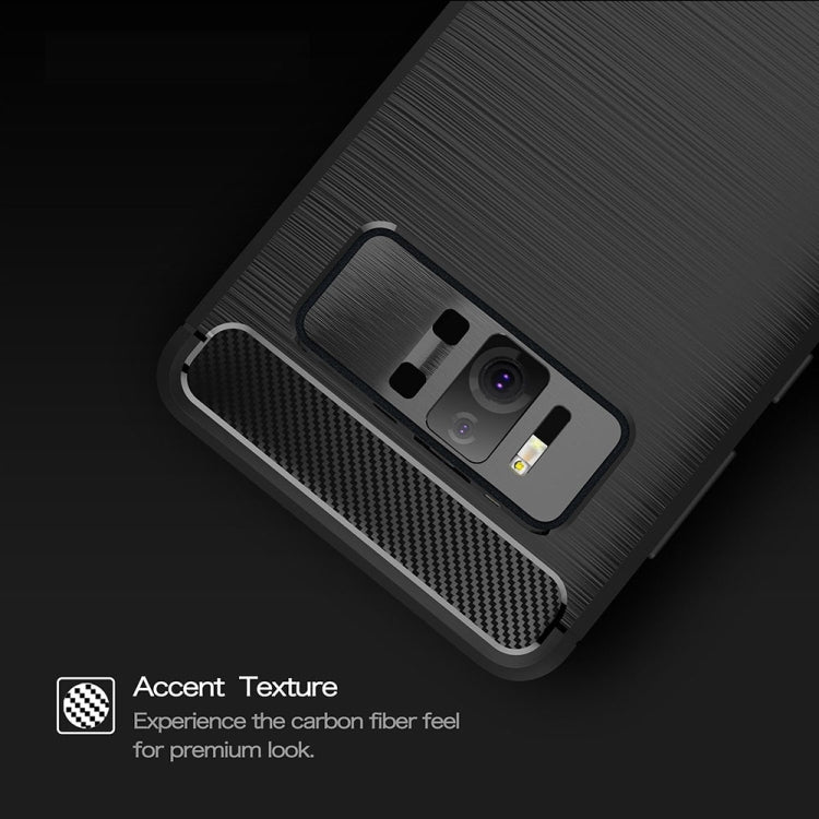 For Asus ZenFone AR ZS571KL Brushed Texture Carbon Fiber Shockproof TPU Rugged Armor Protective Case