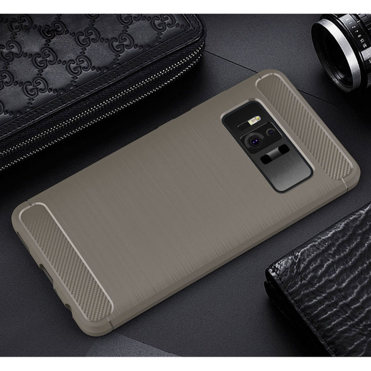 For Asus ZenFone AR ZS571KL Brushed Texture Carbon Fiber Shockproof TPU Rugged Armor Protective Case