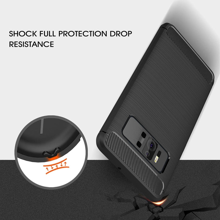 For Asus ZenFone AR ZS571KL Brushed Texture Carbon Fiber Shockproof TPU Rugged Armor Protective Case