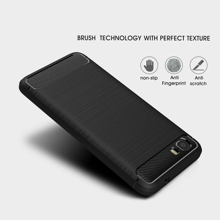 For Asus Zenfone 3s Max ZC521TL Brushed Texture Carbon Fiber Shockproof TPU Rugged Armor Protective Case