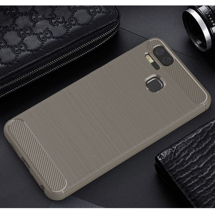 For Asus Zenfone 3 Zoom ZE553KL Brushed Texture Carbon Fiber Shockproof TPU Rugged Armor Protective Case