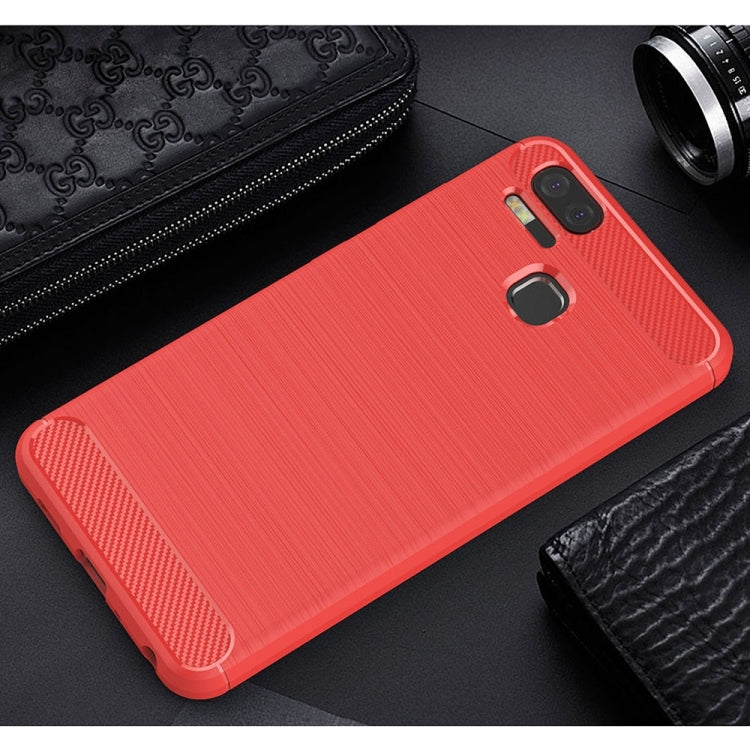 For Asus Zenfone 3 Zoom ZE553KL Brushed Texture Carbon Fiber Shockproof TPU Rugged Armor Protective Case