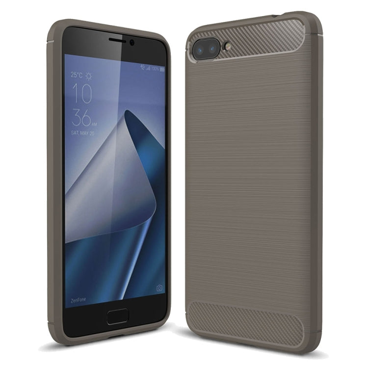 For Asus Zenfone 4 Max ZC520KL Brushed Texture Carbon Fiber Shockproof TPU Rugged Armor Protective Case