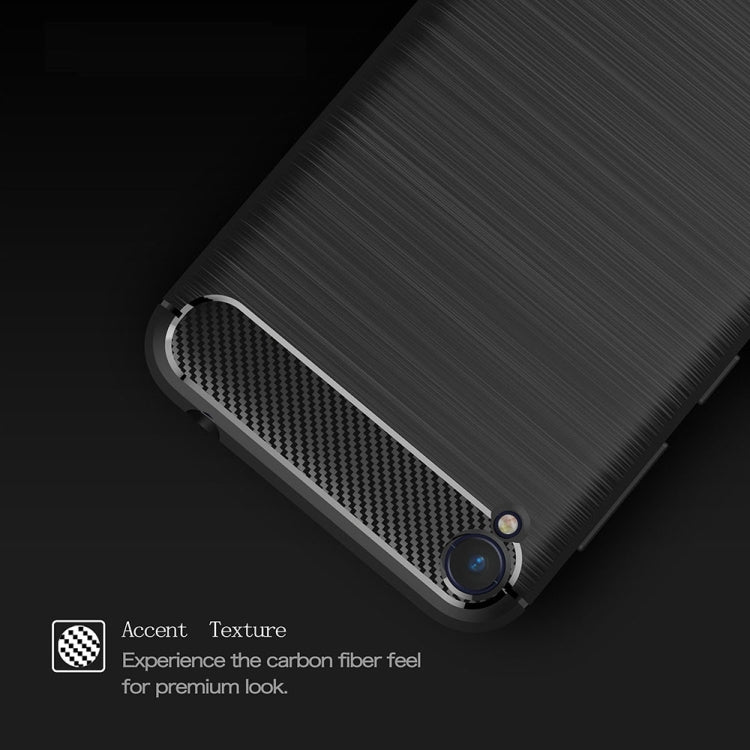 For Asus ZenFone Live ZB501KL Brushed Texture Carbon Fiber Shockproof TPU Rugged Armor Protective Case