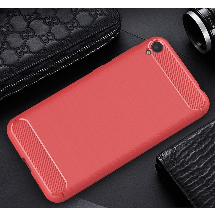 For Asus ZenFone Live ZB501KL Brushed Texture Carbon Fiber Shockproof TPU Rugged Armor Protective Case