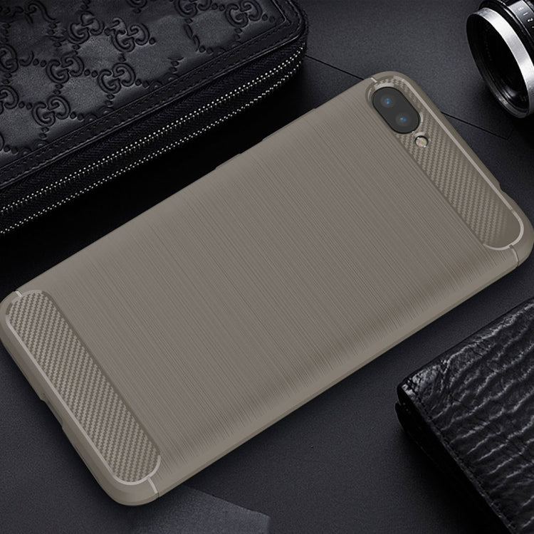 For Asus Zenfone 4 Max Plus ZC554KL Brushed Texture Carbon Fiber Shockproof TPU Rugged Armor Protective Case