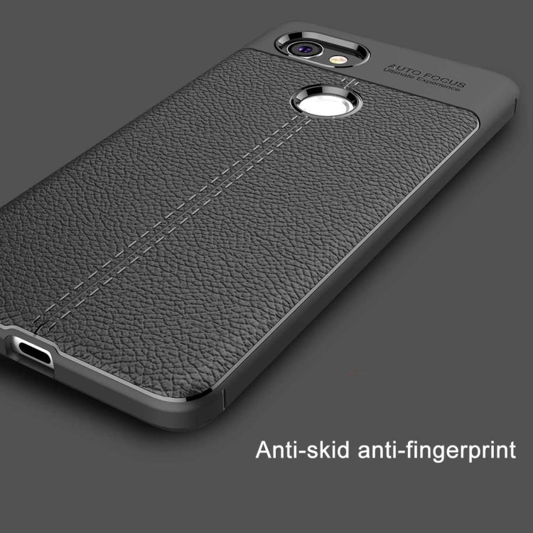 For Google Pixel 2 XL Litchi Texture Full Coverage TPU Protective Back Cover Case