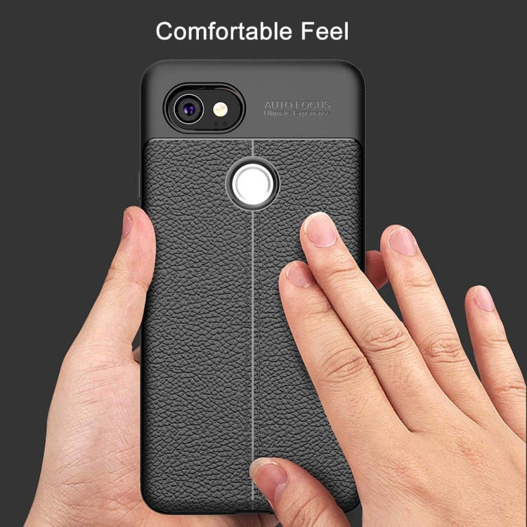 For Google Pixel 2 XL Litchi Texture Full Coverage TPU Protective Back Cover Case