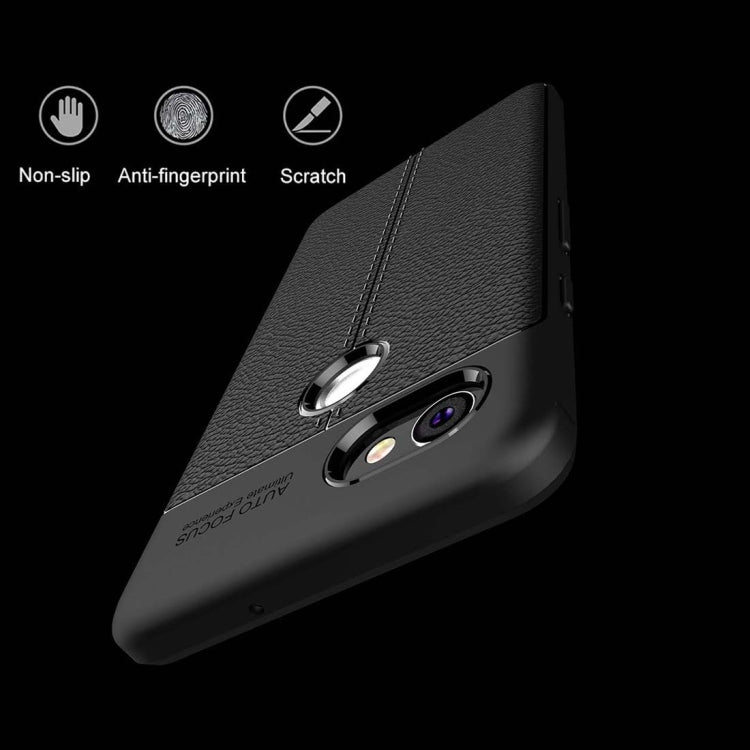 For Google Pixel 2 XL Litchi Texture Full Coverage TPU Protective Back Cover Case