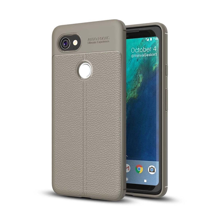 For Google Pixel 2 XL Litchi Texture Full Coverage TPU Protective Back Cover Case