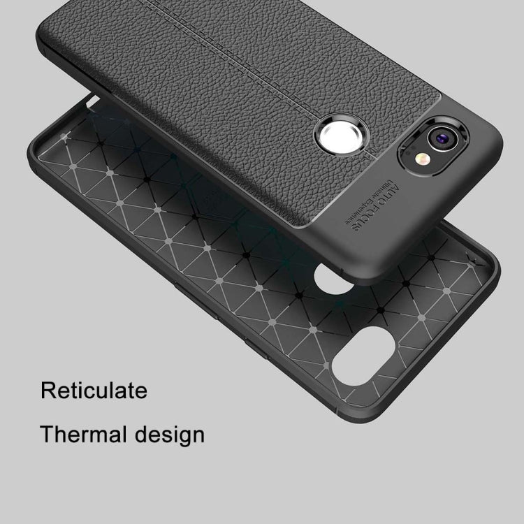 For Google Pixel 2 XL Litchi Texture Full Coverage TPU Protective Back Cover Case