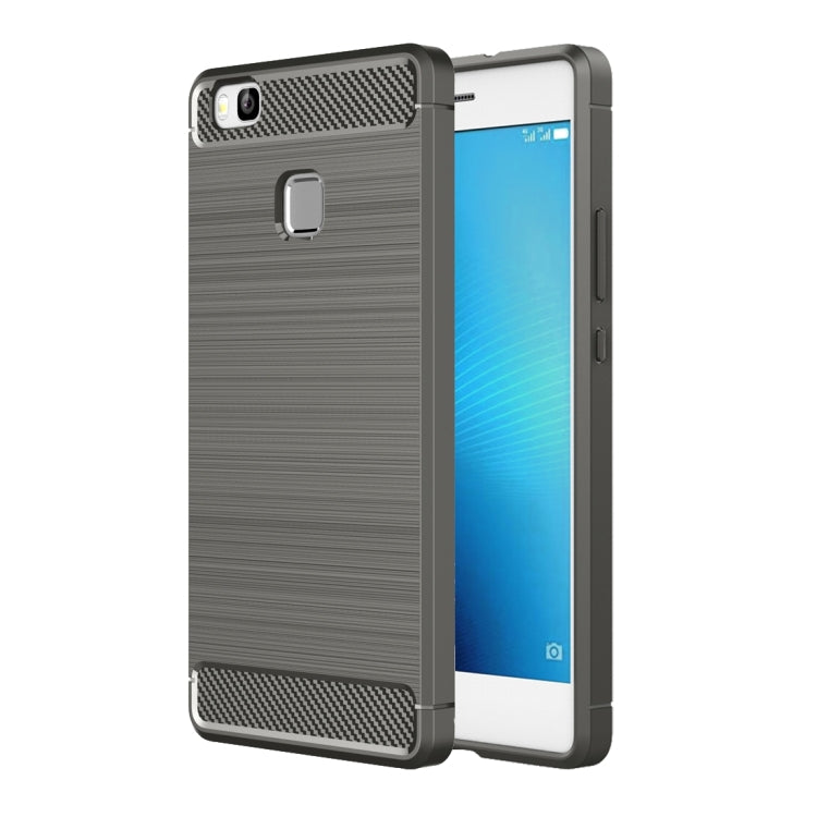 For Huawei P9 Lite Brushed Texture Fiber TPU Rugged Armor Protective Case
