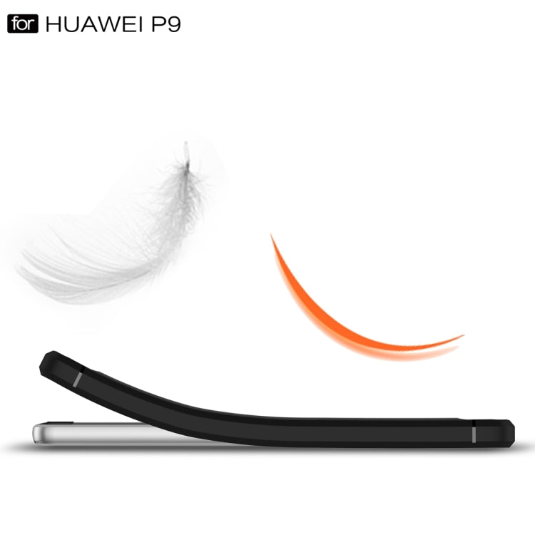 For Huawei P9 Brushed Texture Fiber TPU Rugged Armor Protective Case