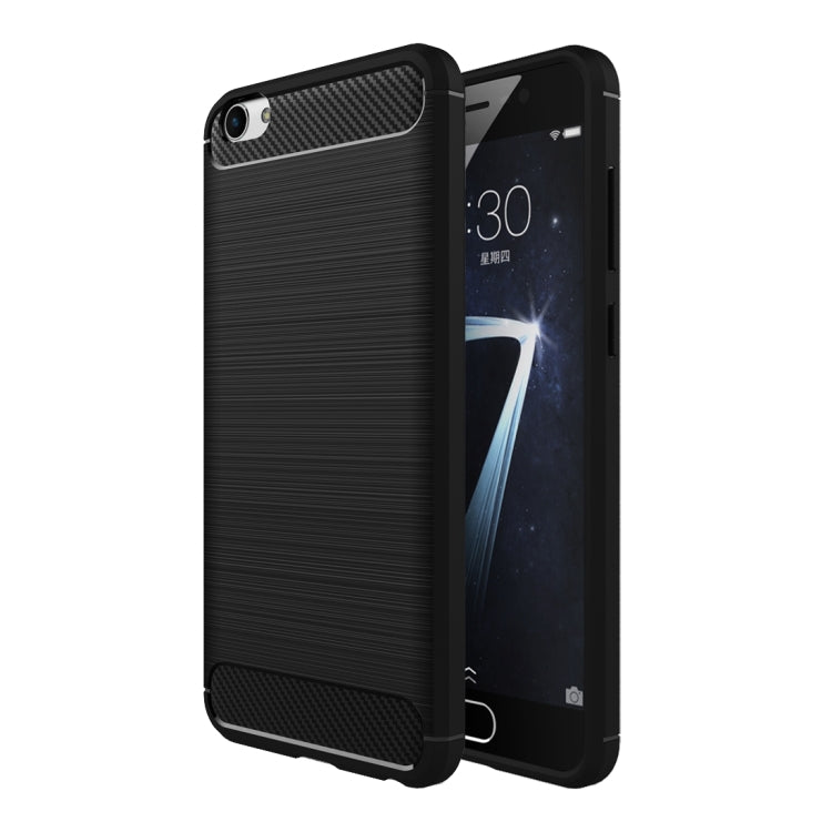 For Vivo X7 Plus Brushed Texture Fiber TPU Rugged Armor Protective Case