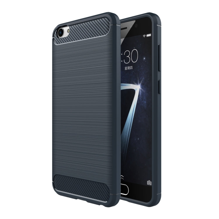 For Vivo X7 Plus Brushed Texture Fiber TPU Rugged Armor Protective Case