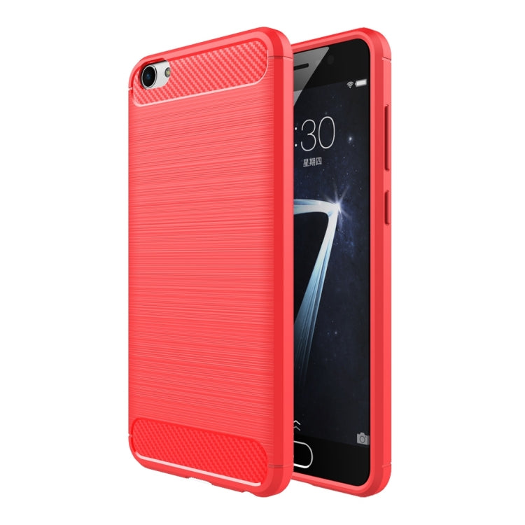 For Vivo X7 Plus Brushed Texture Fiber TPU Rugged Armor Protective Case
