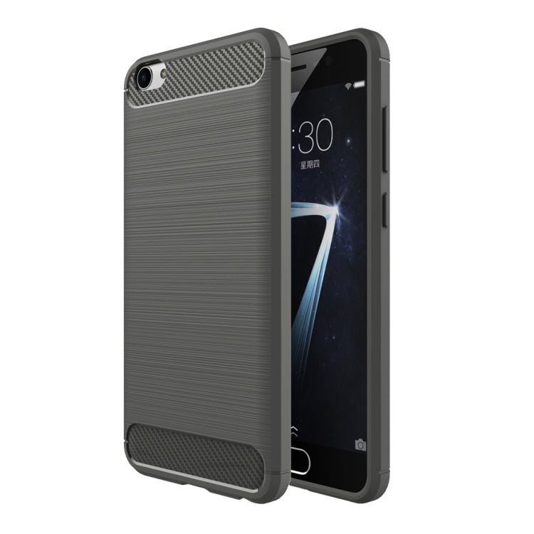 For Vivo X7 Brushed Texture Fiber TPU Rugged Armor Protective Case