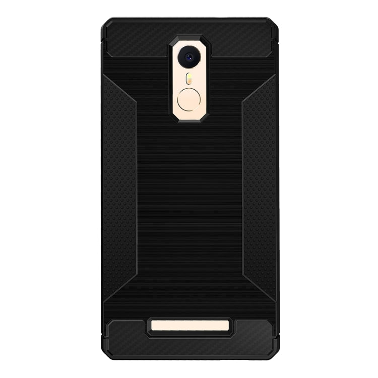 For Xiaomi Redmi Note 3 Brushed Texture Carbon Fiber Anti-slip TPU Protective Cover Case