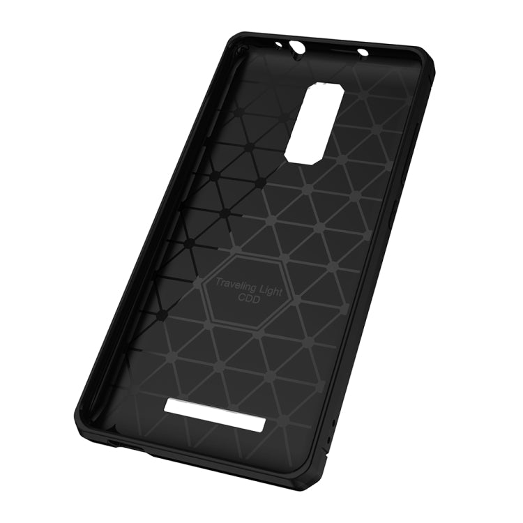 For Xiaomi Redmi Note 3 Brushed Texture Carbon Fiber Anti-slip TPU Protective Cover Case