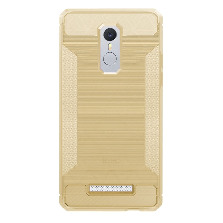 For Xiaomi Redmi Note 3 Brushed Texture Carbon Fiber Anti-slip TPU Protective Cover Case