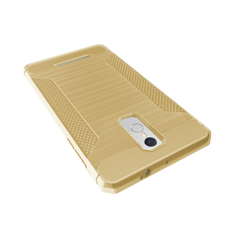 For Xiaomi Redmi Note 3 Brushed Texture Carbon Fiber Anti-slip TPU Protective Cover Case