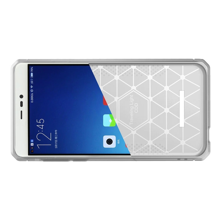 For Xiaomi Redmi Note 3 Brushed Texture Carbon Fiber Anti-slip TPU Protective Cover Case