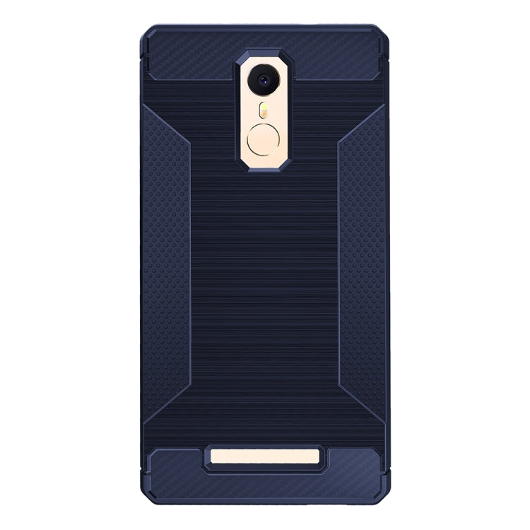 For Xiaomi Redmi Note 3 Brushed Texture Carbon Fiber Anti-slip TPU Protective Cover Case