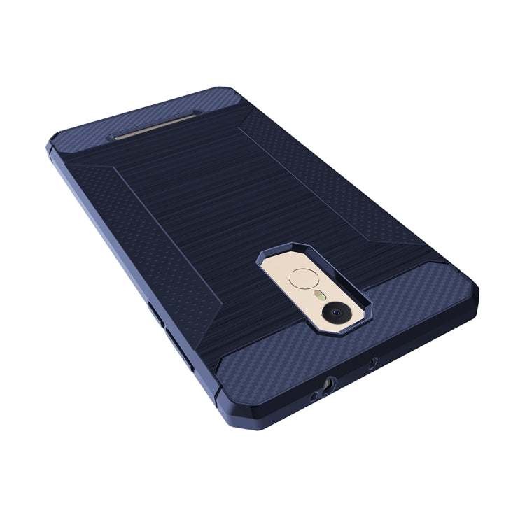 For Xiaomi Redmi Note 3 Brushed Texture Carbon Fiber Anti-slip TPU Protective Cover Case