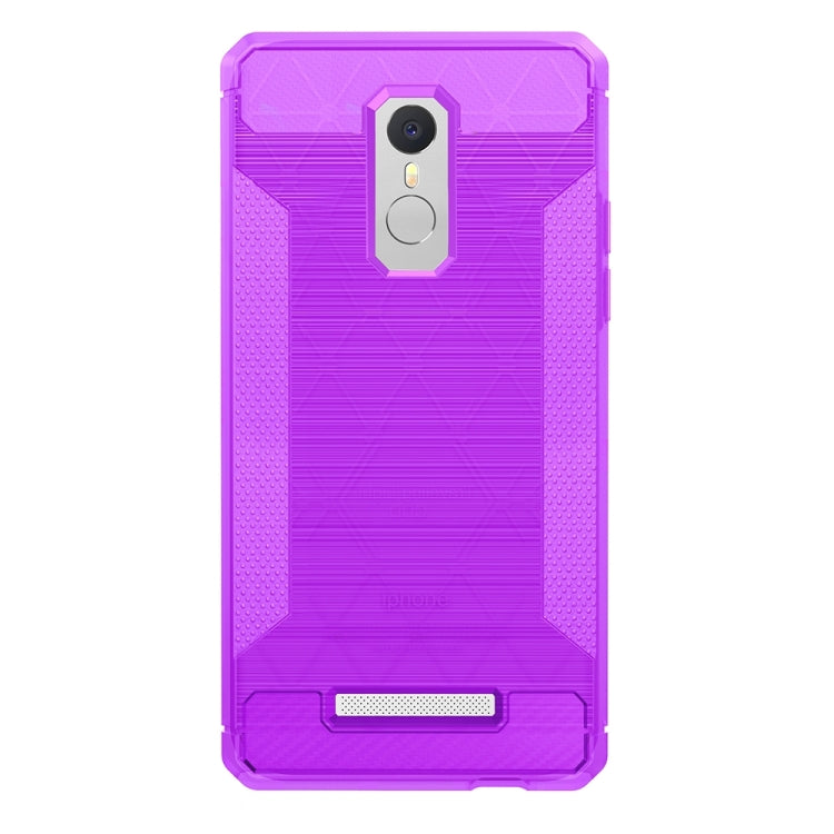 For Xiaomi Redmi Note 3 Brushed Texture Carbon Fiber Anti-slip TPU Protective Cover Case