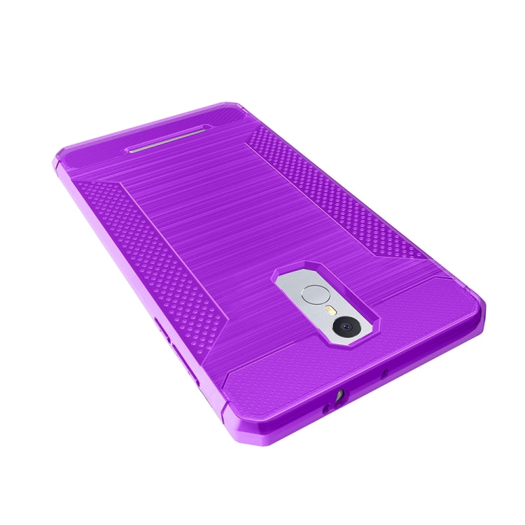 For Xiaomi Redmi Note 3 Brushed Texture Carbon Fiber Anti-slip TPU Protective Cover Case