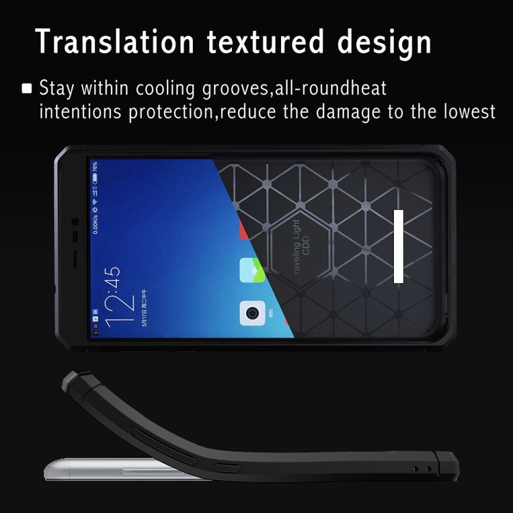For Xiaomi Redmi Note 3 Brushed Texture Carbon Fiber Anti-slip TPU Protective Cover Case