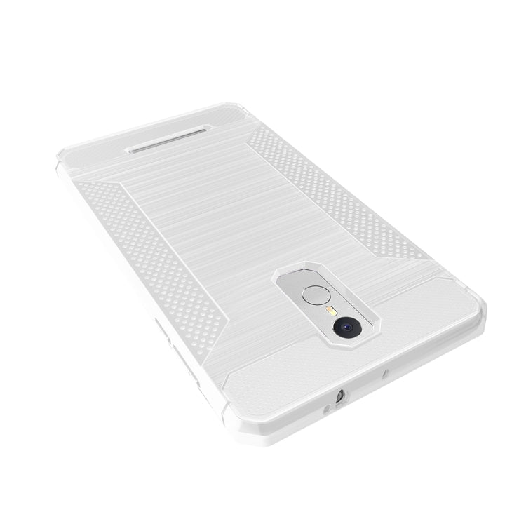 For Xiaomi Redmi Note 3 Brushed Texture Carbon Fiber Anti-slip TPU Protective Cover Case