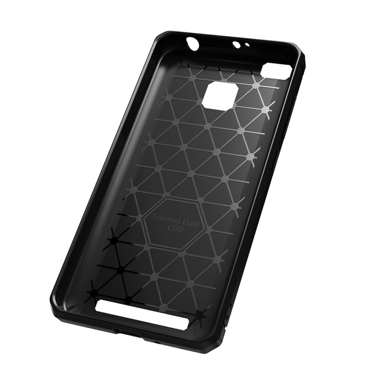 For Xiaomi Redmi 3 / 3s / 3 Pro Brushed Texture Carbon Fiber Anti-slip TPU Protective Cover Case